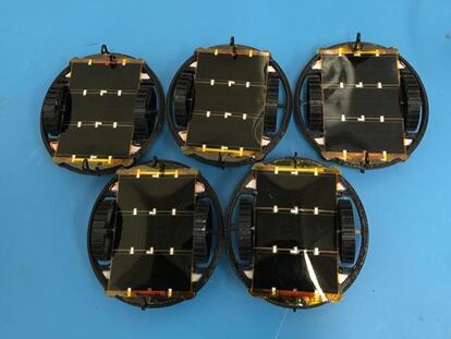 The five microrobots of the Colmena project.