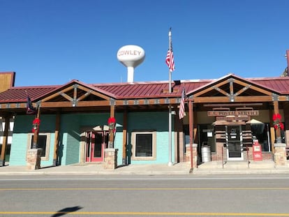 La oficina de correos de Cowley (Wyoming).