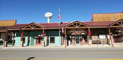 La oficina de correos de Cowley (Wyoming).