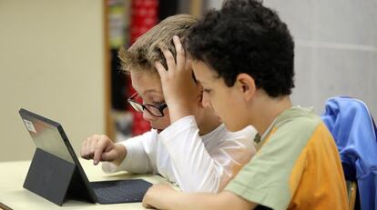 Alumnos de tercero de Primaria del colegio Mart&iacute; Sorolla de Valencia. 