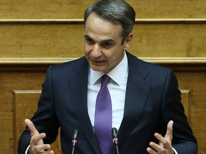 El primer ministro de Grecia, Kyriakos Mitsotakis, en el parlamento el pasado julio. 