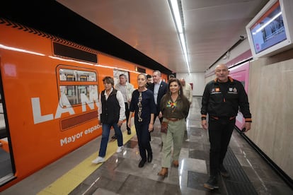 Sheinbaum y Brugada en la reapertura de la línea 1 del metro