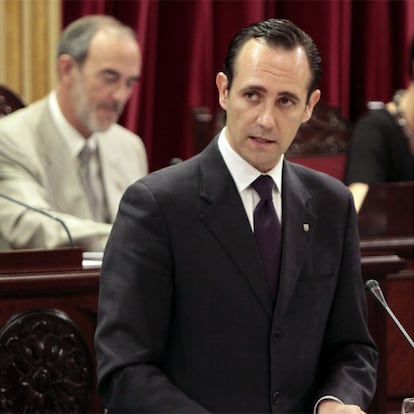 José Ramón Bauzá, ayer en el Parlamento de Baleares.