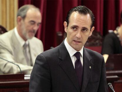 José Ramón Bauzá, ayer en el Parlamento de Baleares.