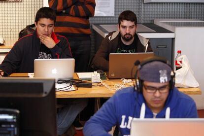 Participantes de la GameJam en MediaLab Prado