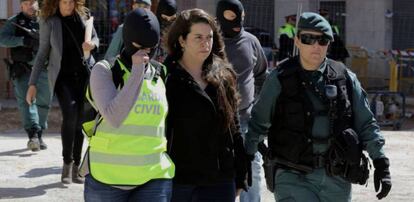 Tamara Carrasco, miembro de los CDR, detenida en Viladecans en abril. 