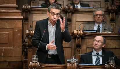 Jordi Martí, en un pleno del Ayuntamiento de Barcelona.