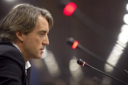 Roberto mancini, durante una rueda de prensa.