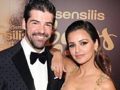 Miguel &Aacute;ngel Mu&ntilde;oz y M&oacute;nica Cruz en la gala de los premios Goya.