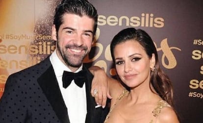Miguel Ángel Muñoz y Mónica Cruz en la gala de los premios Goya.