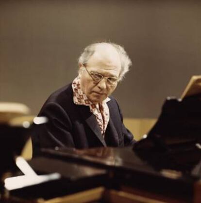 Olivier Messiaen, en 1975. 