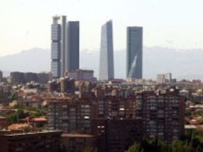 Panor&aacute;mica de las Cuatro Torres de Madrid.