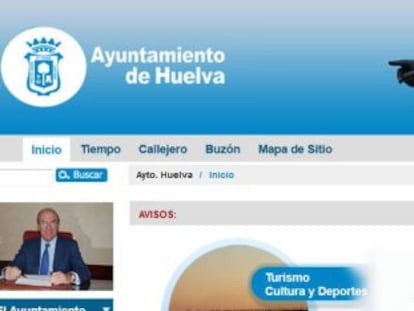 P&aacute;gina web del Ayuntamiento de Huelva.