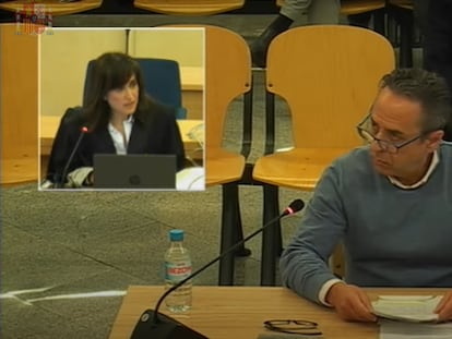 Álvaro Pérez, durante el interrogatorio de la Fiscalía en el juicio por la rama valenciana de Gürtel, el pasado 20 de febrero.