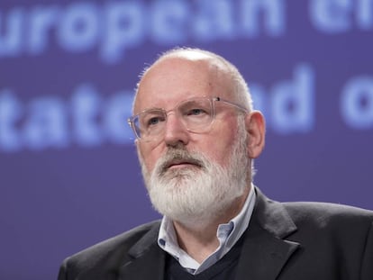 El vicepresidente de la Comisión Europea para el Green Deal, Frans Timmermans, este jueves.