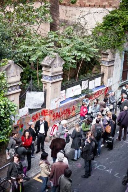 Protesta vecinal contra el derribo.