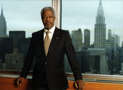Kofi Annan, secretario General de Naciones Unidas, fotografiado en Nueva York, en 1998.