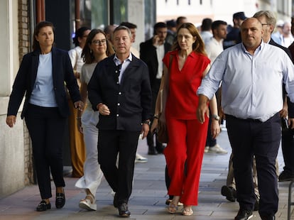 Emiliano García-Page, presidente de Castilla-La Mancha, a su llegada a Ferraz.