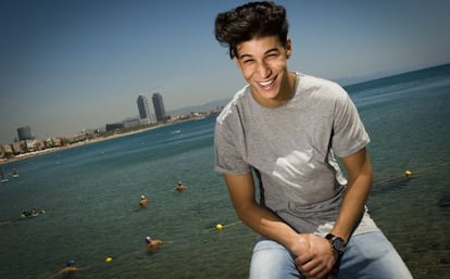 El actor Adil Koukouh, en Barcelona.