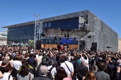 La inauguración del museo, ayer, a cargo del presidente francés, François Hollande.