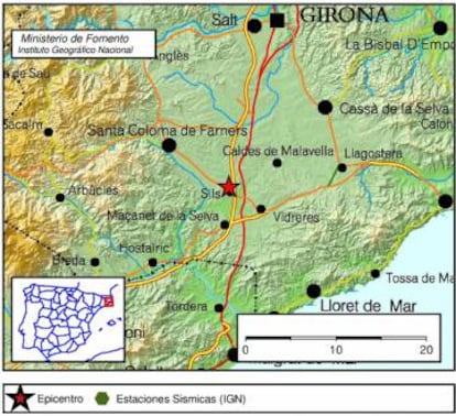 El epicentro del terremoto.