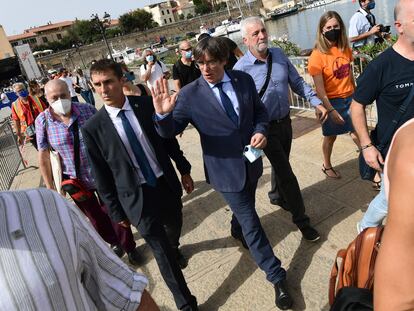 Carles Puigdemont, después de que una jueza de Cerdeña lo pusiera en libertad el sábado.