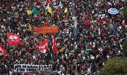 Ato contra Temer em S&atilde;o Paulo