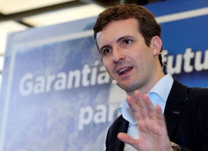 El presidente del PP, Pablo Casado.