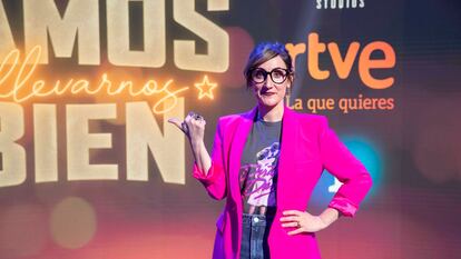 Ana Morgade en el plató de su programa 'Vamos a llevarnos bien', este lunes en Madrid.