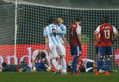 El argentino Gonzalo Higuaín hace el sexto gol y firma el pase de Argentina en la final.