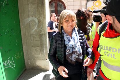Teresa Gomis, el día de su detención, en abril
