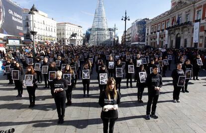 Manifestación en Sol contra el maltrato animal.