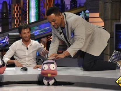 Pablo Motos y Will Smith en el Hormiguero 3.0.