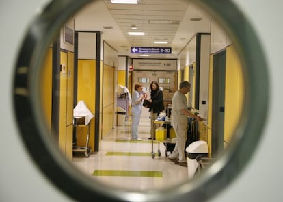 Imagen del interior del hospital de Cruces, en Barakaldo.