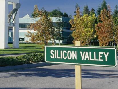 Un cartel de Silicon Valley en San Francisco, Estados Unidos. 