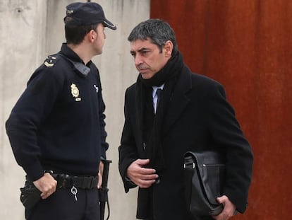 El exjefe de los Mossos, Josep Lluis Trapero, a las puertas de la Audiencia Nacional el pasado lunes 20 de enero.