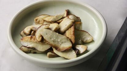 Plato de boletus, de El Brote, en Madrid. Imagen proporcionada por el restaurante.