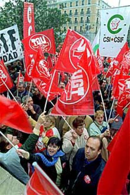 Manifestación de funcionarios en Madrid.