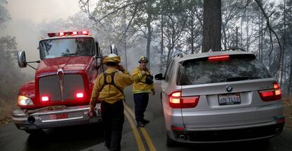 Incendio en Mountain Road (Santa Helena, California, EE UU), a principios de octubre.