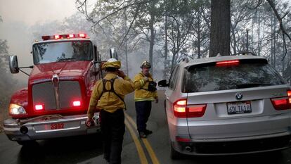 Incendio en Mountain Road (Santa Helena, California, EE UU), a principios de octubre.