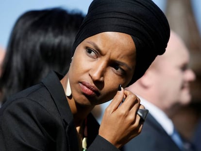 La congresista Ilhan Omar en el Capitolio, Washington. 