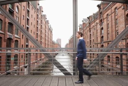 Un puente en la ciudad de Hamburgo