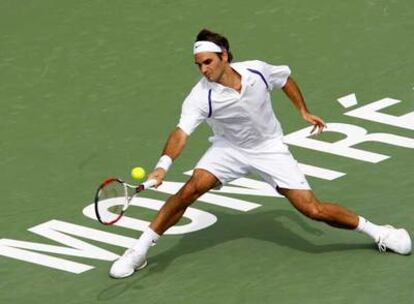 Roger Federer, durante su partido contra el checo Radek Stepanek.