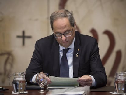 El presidente de la Generalitat, Quim Torra, en una imagen tomada esta semana.