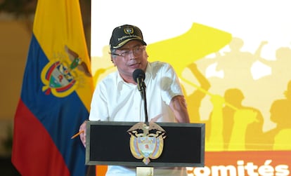 Gustavo Petro en la reunión de Comités Consulta Popular, el 24 de abril 2025.
