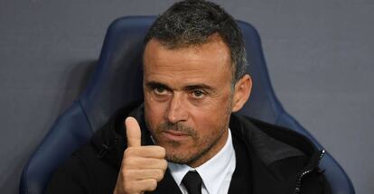 Luis Enrique, ante del duelo ante el Manchester City.
