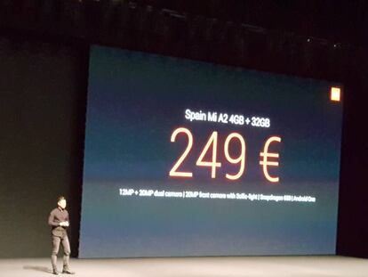 Presentación del Xiaomi Mi A2, en Madrid. 