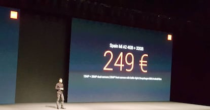 Presentación del Xiaomi Mi A2, en Madrid. 