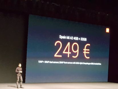 Presentación del Xiaomi Mi A2, en Madrid.