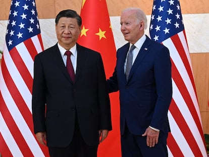 Xi Jinping y Joe Biden, el lunes en la cumbre del G-20 en Bali.